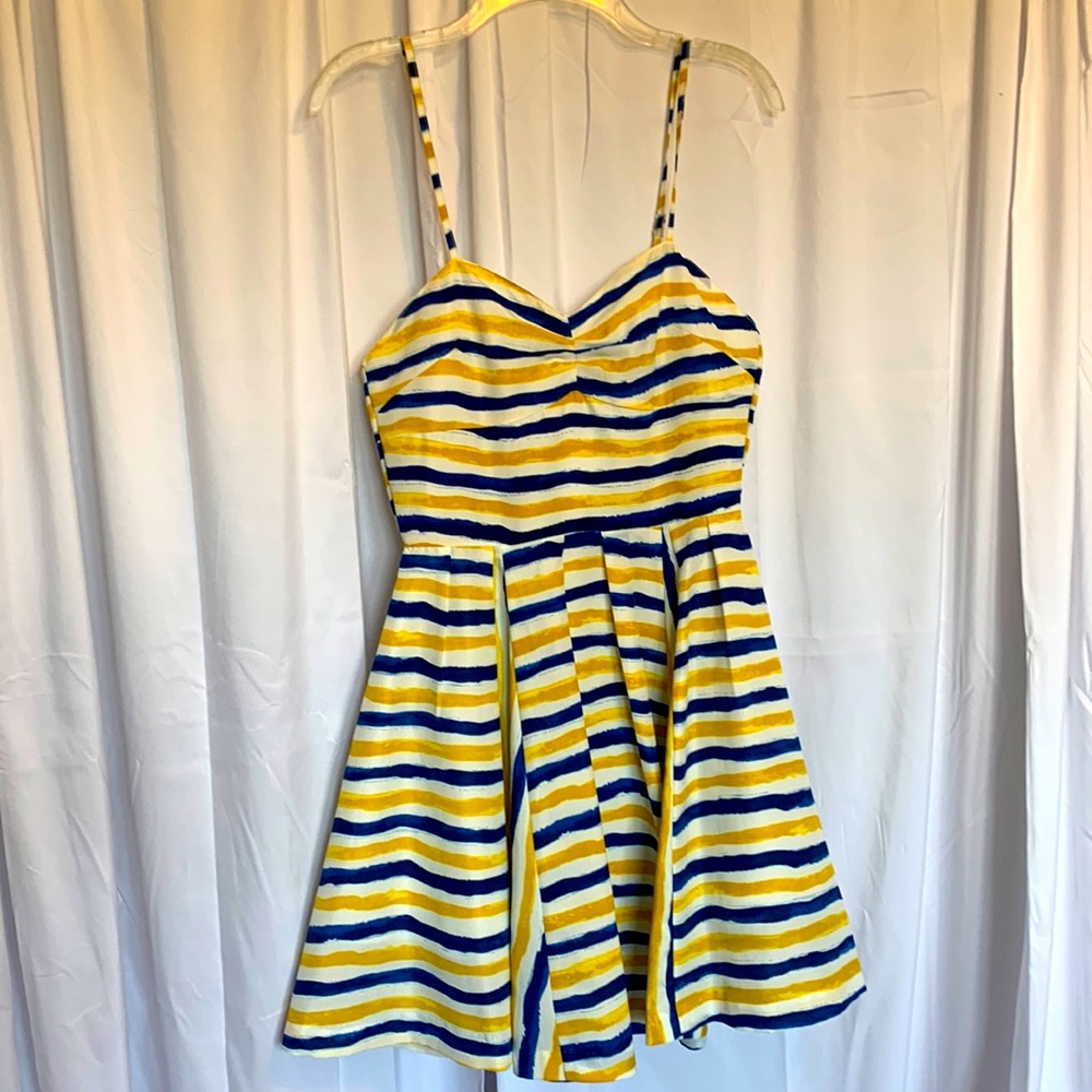 Jack Nautical Blue and Yellow Spaghetti Strap Dress